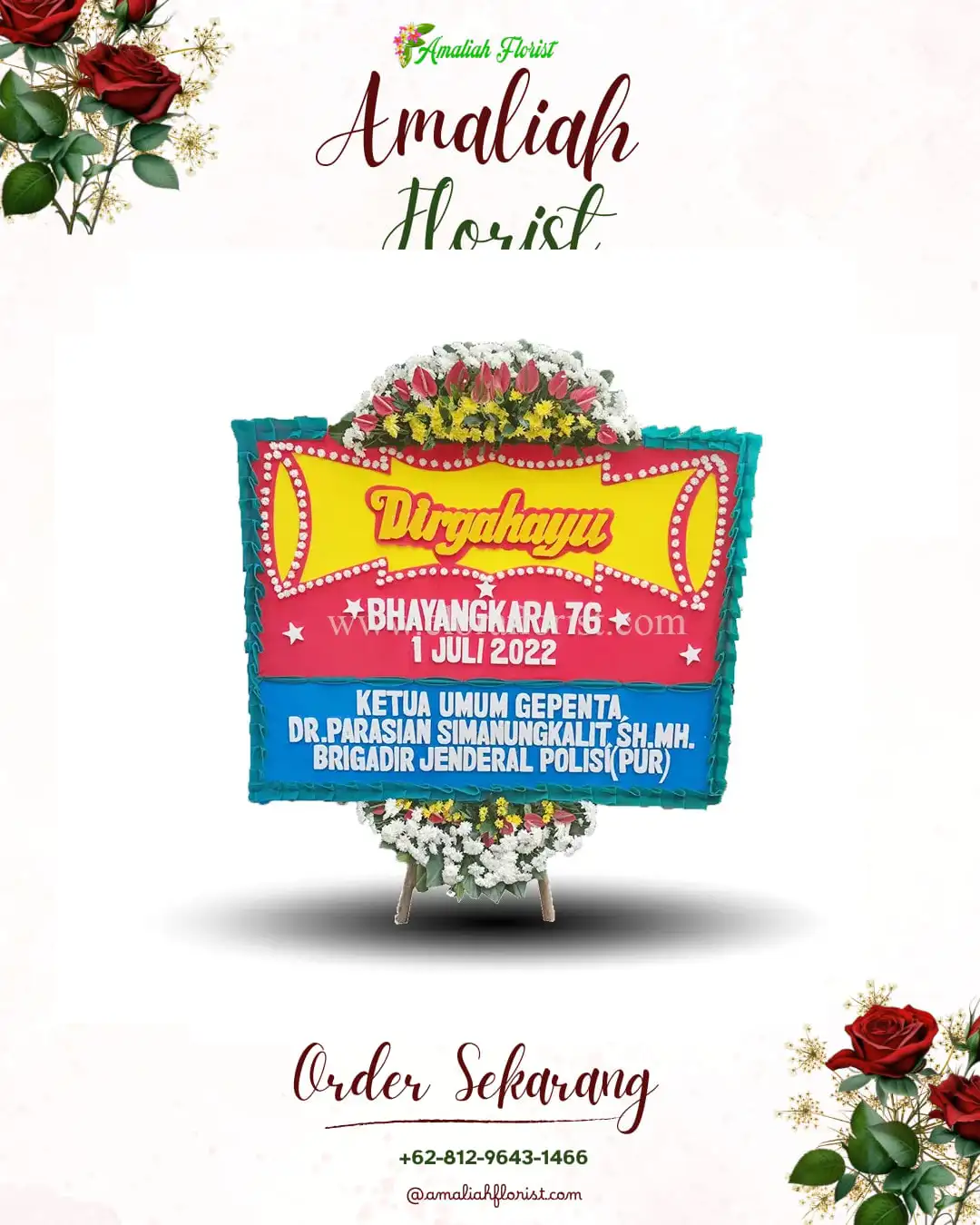 Papan Bunga HUT Ulang Tahun Tibubiu